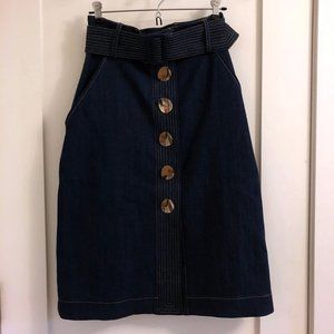 PAPER London Wallace denim skirt, sharp blue